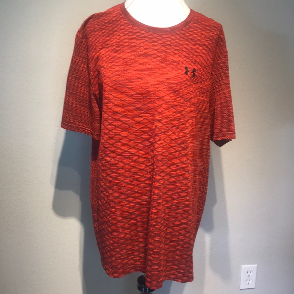Under armour men’s top the vanish tee orange short sleeves Sz 2XL